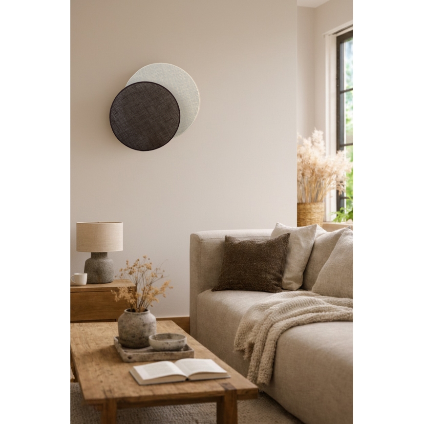 Brilagi - Nástěnné svítidlo CIRCLES 1xE27/60W/230V pr. 45 cm krémová/hnědá