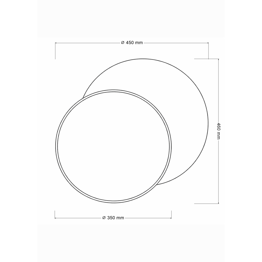 Brilagi - Nástěnné svítidlo CIRCLES 1xE27/60W/230V pr. 45 cm krémová/hnědá