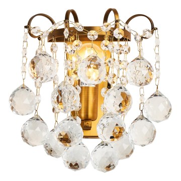 Brilagi - Nástěnné svítidlo CRYSTAL 1xE14/60W/230V mosaz