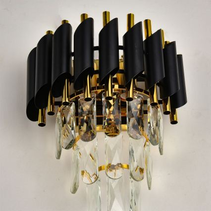 Brilagi - Nástěnné svítidlo ECLIPSE 2xE14/10W/230V černá/zlatá