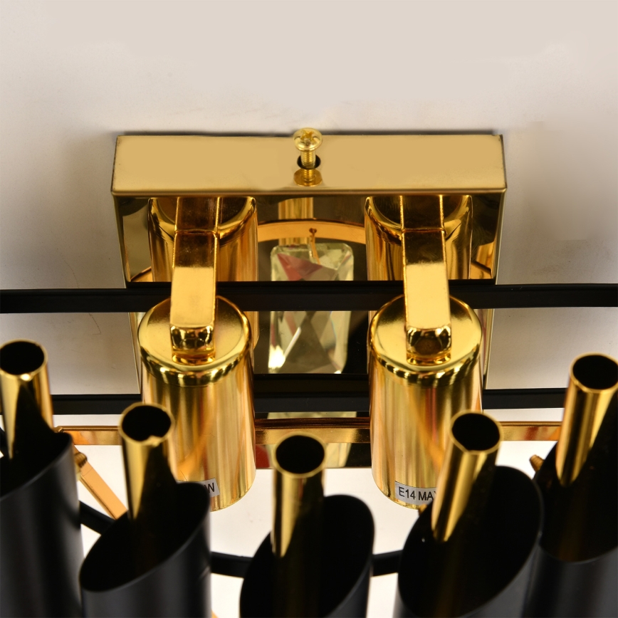 Brilagi - Nástěnné svítidlo ECLIPSE 2xE14/10W/230V černá/zlatá