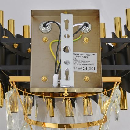 Brilagi - Nástěnné svítidlo ECLIPSE 2xE14/10W/230V černá/zlatá