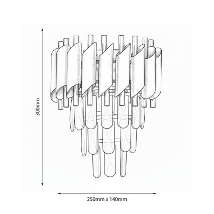 Brilagi - Nástěnné svítidlo ECLIPSE 2xE14/10W/230V černá/zlatá