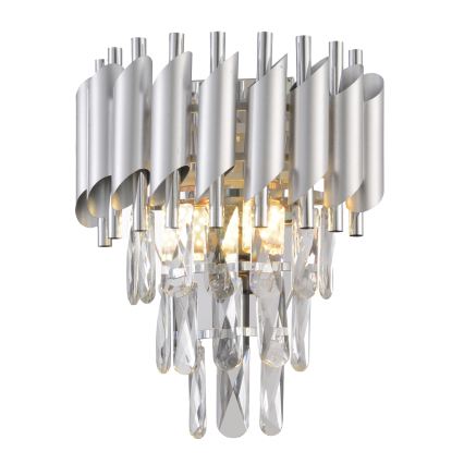 Brilagi - Nástěnné svítidlo ECLIPSE 2xE14/10W/230V stříbrná