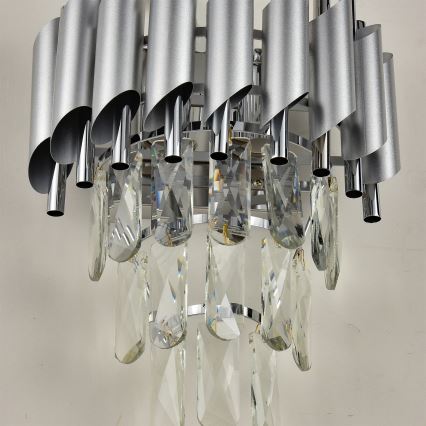 Brilagi - Nástěnné svítidlo ECLIPSE 2xE14/10W/230V stříbrná