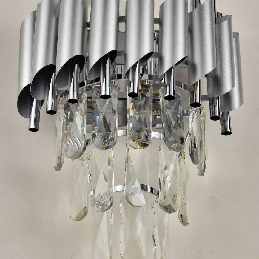 Brilagi - Nástěnné svítidlo ECLIPSE 2xE14/10W/230V stříbrná