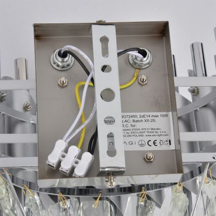 Brilagi - Nástěnné svítidlo ECLIPSE 2xE14/10W/230V stříbrná