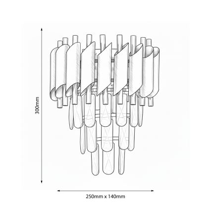 Brilagi - Nástěnné svítidlo ECLIPSE 2xE14/10W/230V stříbrná