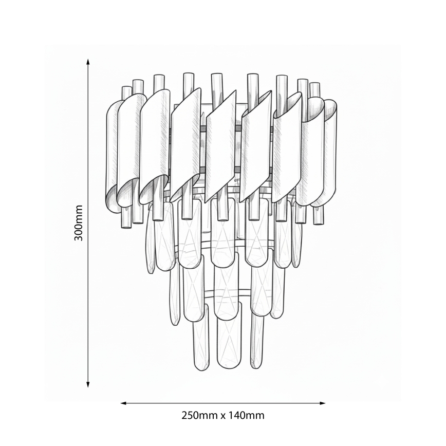 Brilagi - Nástěnné svítidlo ECLIPSE 2xE14/10W/230V stříbrná