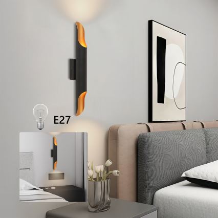 Brilagi - Nástěnné svítidlo KALMAR 2xE27/40W/230V černá/bronzová