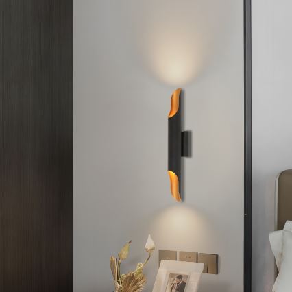 Brilagi - Nástěnné svítidlo KALMAR 2xE27/40W/230V černá/bronzová