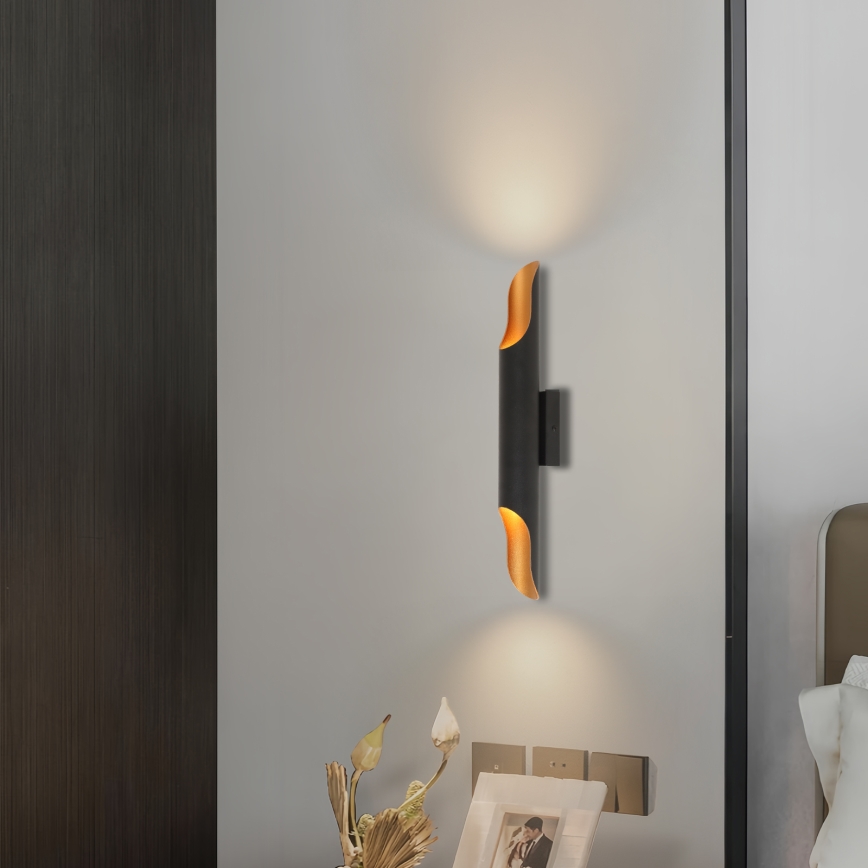 Brilagi - Nástěnné svítidlo KALMAR 2xE27/40W/230V černá/bronzová