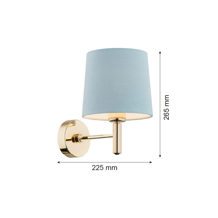 Brilagi - Nástěnné svítidlo MONTE 1xE27/15W/230V modrá/zlatá