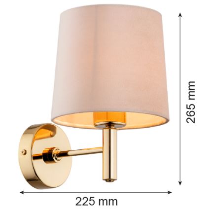 Brilagi - Nástěnné svítidlo MONTE 1xE27/60W/230V béžová/zlatá