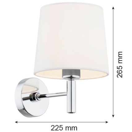Brilagi - Nástěnné svítidlo MONTE 1xE27/60W/230V krémová/lesklý chrom