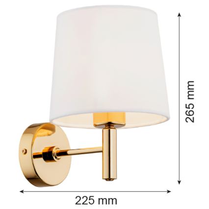 Brilagi - Nástěnné svítidlo MONTE 1xE27/60W/230V krémová/zlatá