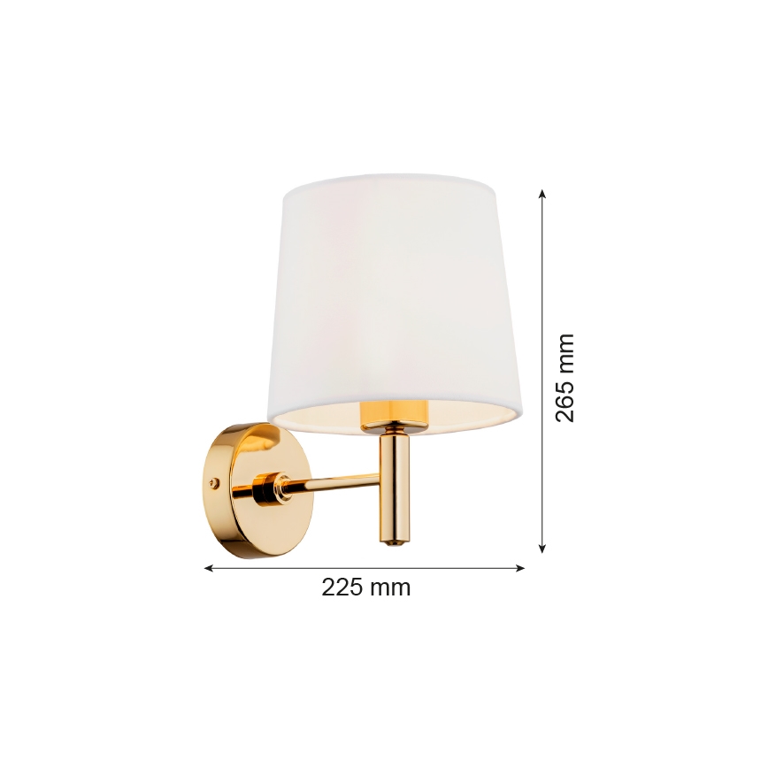 Brilagi - Nástěnné svítidlo MONTE 1xE27/60W/230V krémová/zlatá
