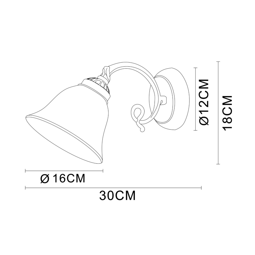 Brilagi - Nástěnné svítidlo NOSTALGIA 1xE27/60W/230V