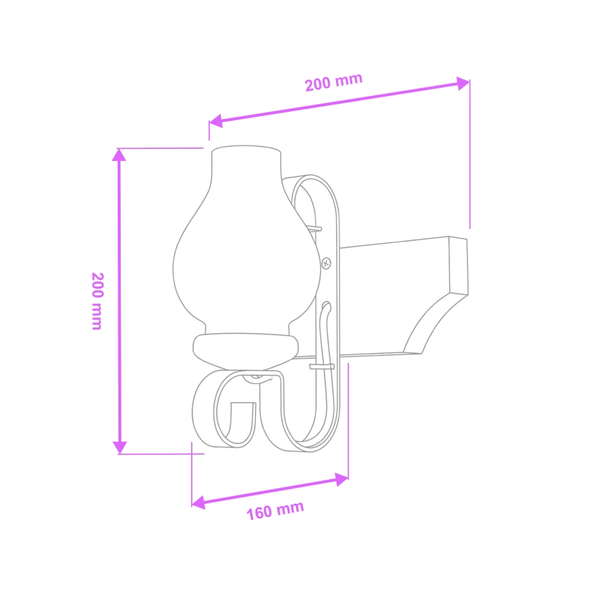 Brilagi - Nástěnné svítidlo QUEEN 1xE14/40W/230V buk