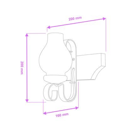 Brilagi - Nástěnné svítidlo QUEEN 1xE14/40W/230V buk/ořech