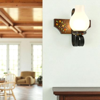 Brilagi - Nástěnné svítidlo QUEEN 1xE14/40W/230V buk/wenge