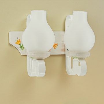 Brilagi - Nástěnné svítidlo QUEEN 2xE14/40W/230V buk/krémová