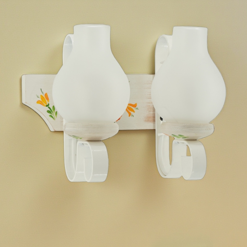 Brilagi - Nástěnné svítidlo QUEEN 2xE14/40W/230V buk/krémová