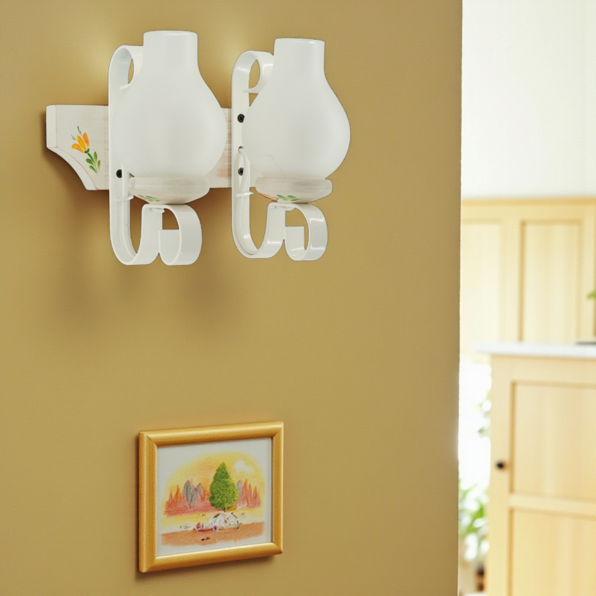 Brilagi - Nástěnné svítidlo QUEEN 2xE14/40W/230V buk/krémová