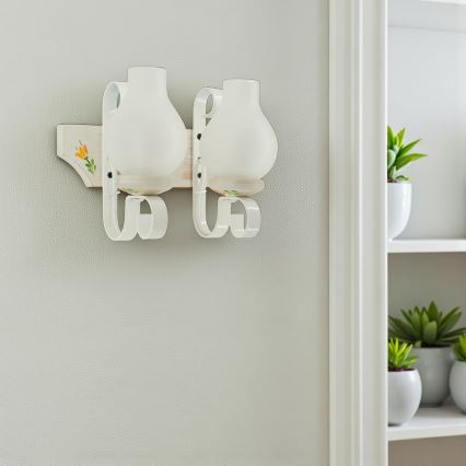 Brilagi - Nástěnné svítidlo QUEEN 2xE14/40W/230V buk/krémová