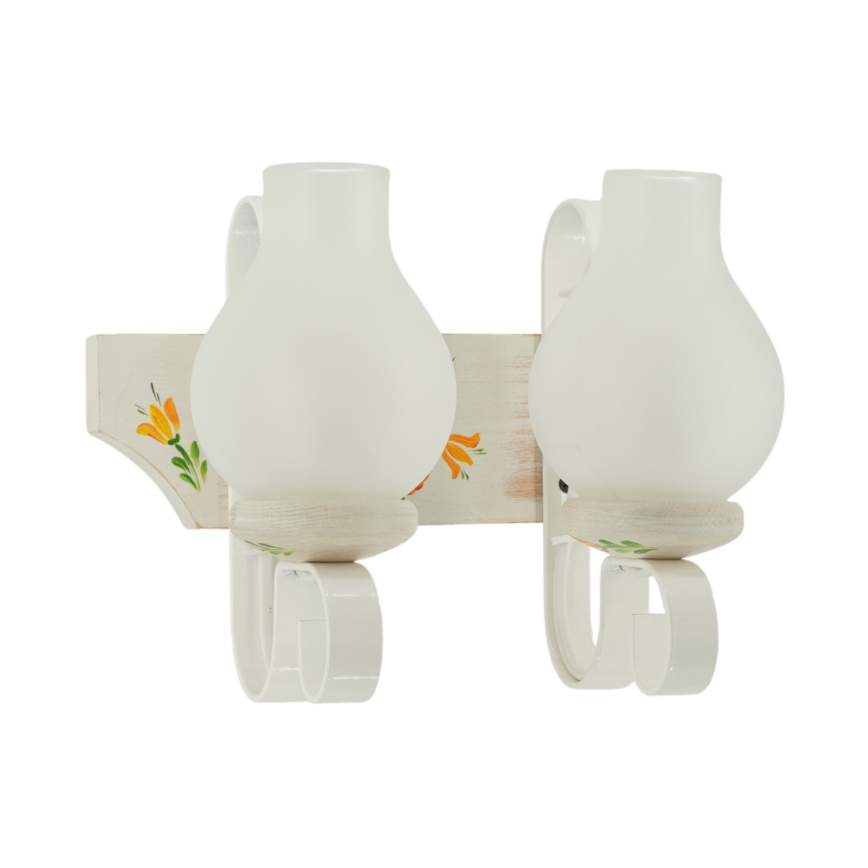 Brilagi - Nástěnné svítidlo QUEEN 2xE14/40W/230V buk/krémová