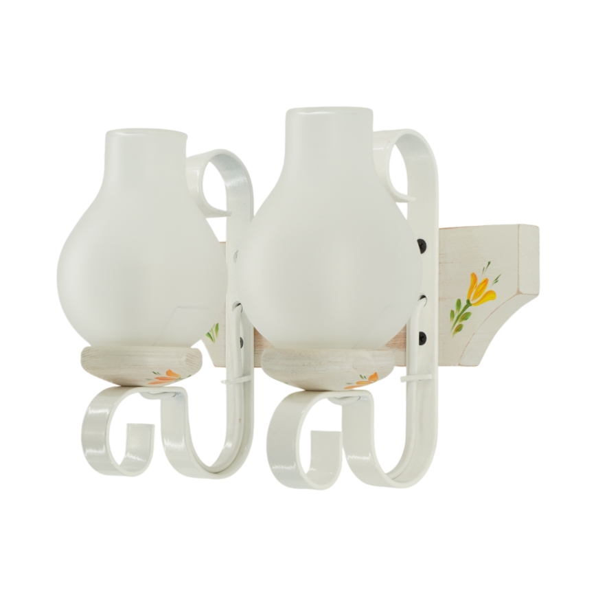 Brilagi - Nástěnné svítidlo QUEEN 2xE14/40W/230V buk/krémová