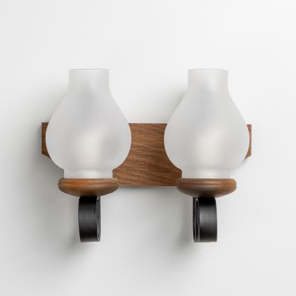 Brilagi - Nástěnné svítidlo QUEEN 2xE14/40W/230V buk/ořech