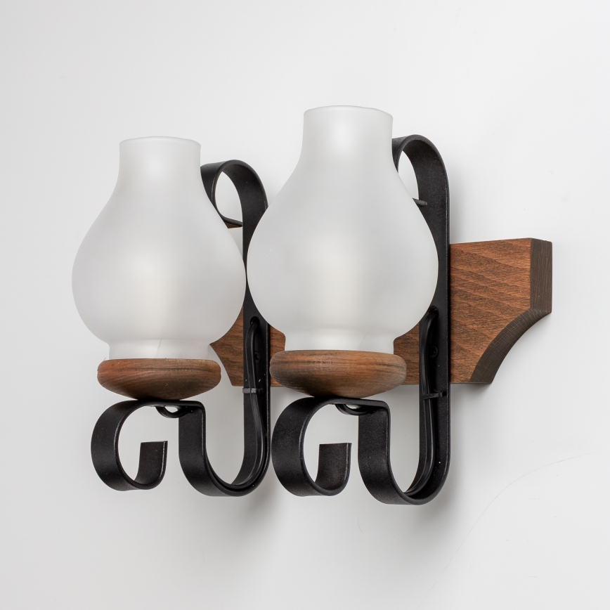 Brilagi - Nástěnné svítidlo QUEEN 2xE14/40W/230V buk/ořech