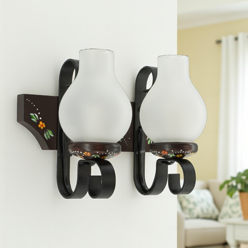 Brilagi - Nástěnné svítidlo QUEEN 2xE14/40W/230V buk/wenge