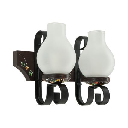 Brilagi - Nástěnné svítidlo QUEEN 2xE14/40W/230V buk/wenge