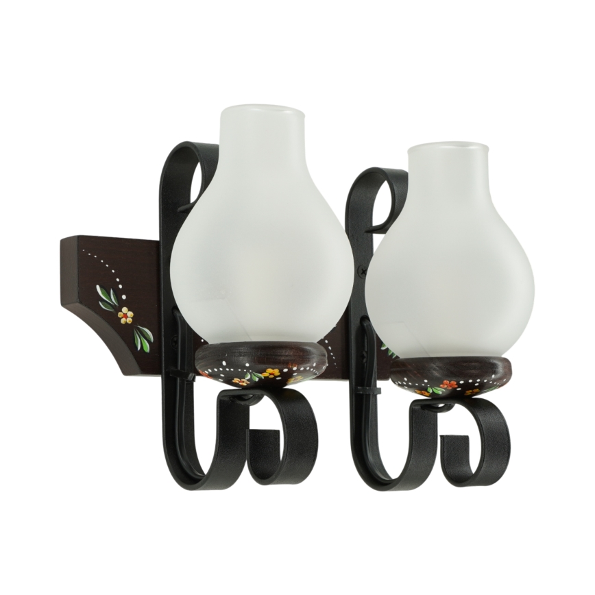 Brilagi - Nástěnné svítidlo QUEEN 2xE14/40W/230V buk/wenge