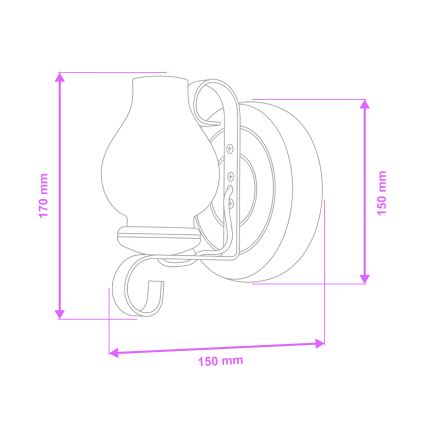 Brilagi - Nástěnné svítidlo ROATA APLICA 1xE14/40W/230V buk