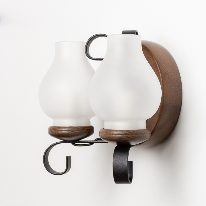 Brilagi - Nástěnné svítidlo ROATA APLICA 2xE14/40W/230V buk/ořech