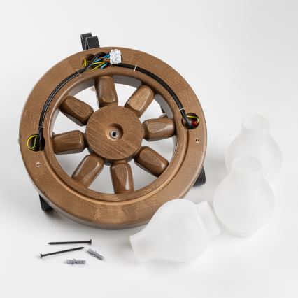 Brilagi - Nástěnné svítidlo ROATA APLICA 3xE14/40W/230V buk/ořech