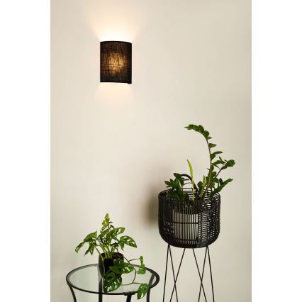 Brilagi - Nástěnné svítidlo SEMI 1xE27/15W/230V pr. 20 cm černá