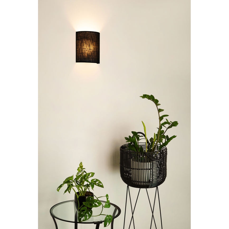 Brilagi - Nástěnné svítidlo SEMI 1xE27/15W/230V pr. 20 cm černá