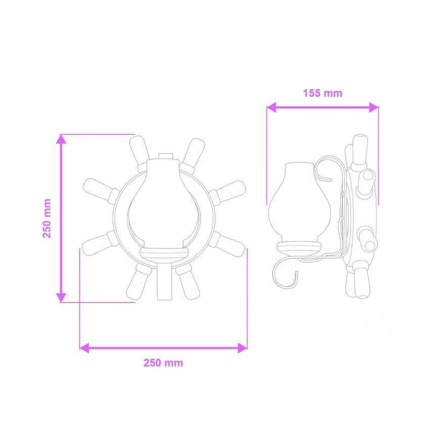 Brilagi - Nástěnné svítidlo TIMONA 1xE14/40W/230V buk