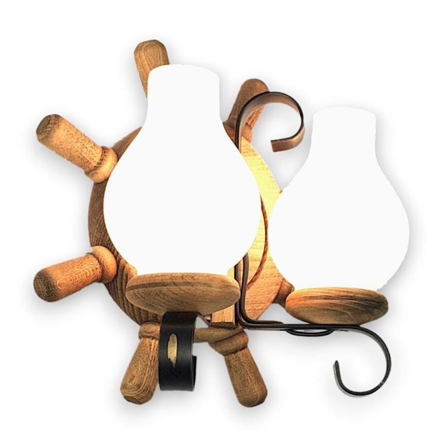 Brilagi - Nástěnné svítidlo TIMONA 2xE14/40W/230V buk