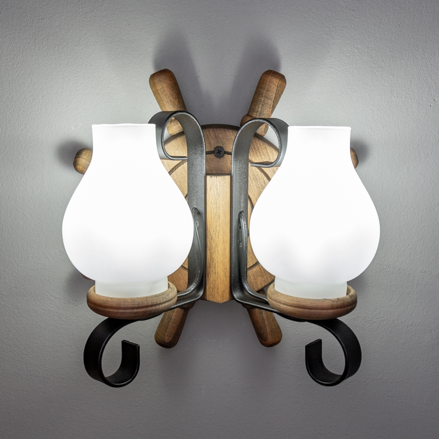 Brilagi - Nástěnné svítidlo TIMONA 2xE14/40W/230V buk