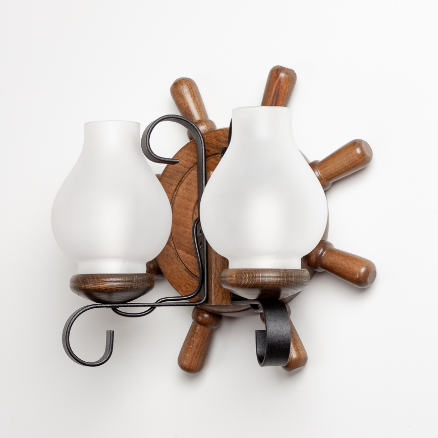 Brilagi - Nástěnné svítidlo TIMONA 2xE14/40W/230V buk/ořech