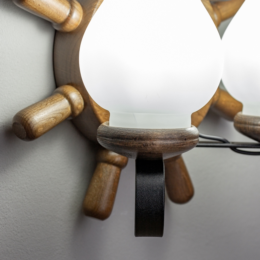 Brilagi - Nástěnné svítidlo TIMONA 2xE14/40W/230V buk/ořech