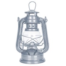 Brilagi - Petrolejová lampa LANTERN 19 cm stříbrná