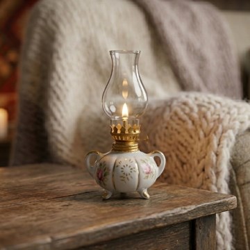 Brilagi - Petrolejová lampa MERLIN bílá/zlatá