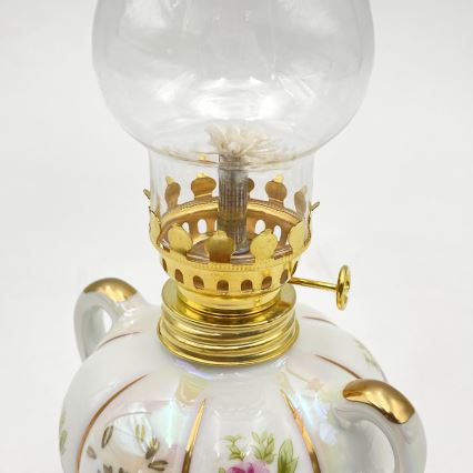 Brilagi - Petrolejová lampa MERLIN bílá/zlatá