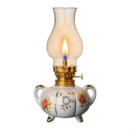 Brilagi - Petrolejová lampa MERLIN bílá/zlatá